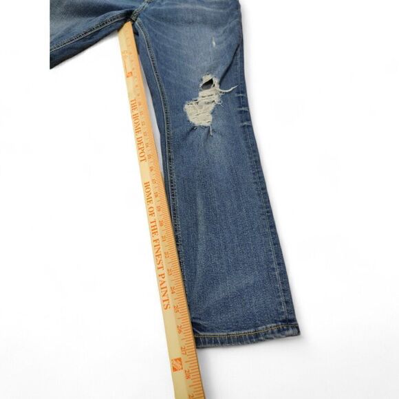 Original Use Distress Blue Slim Taper Jeans Size 30/30 - Picture 5 of 8